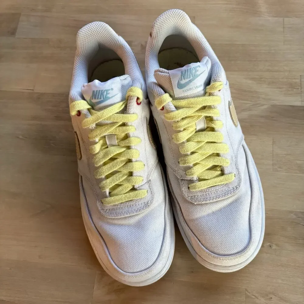 Nike Court Vision Low Canvas DV0736-100 White Sesame Size M7 W8.5